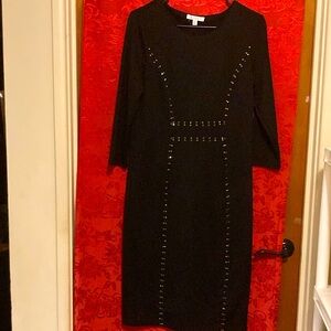 Woman’s Thick Knee Length Black Dress
